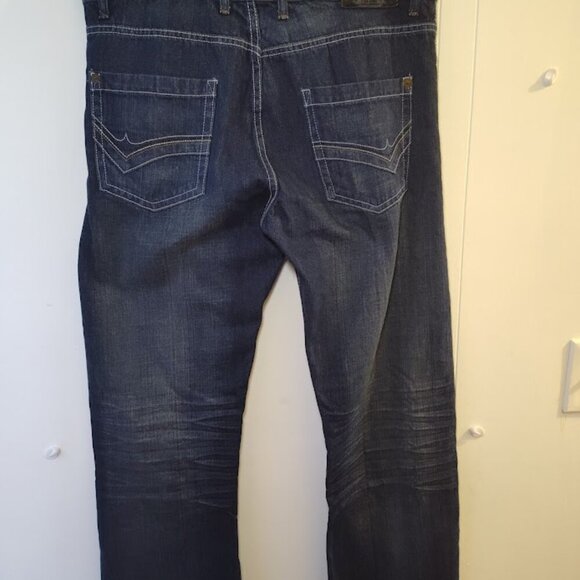 Vintage Y2K Paco Jeans Embroidered Jeans Sz 34x30 Skate Pants Embroidered Denim - Picture 2 of 4